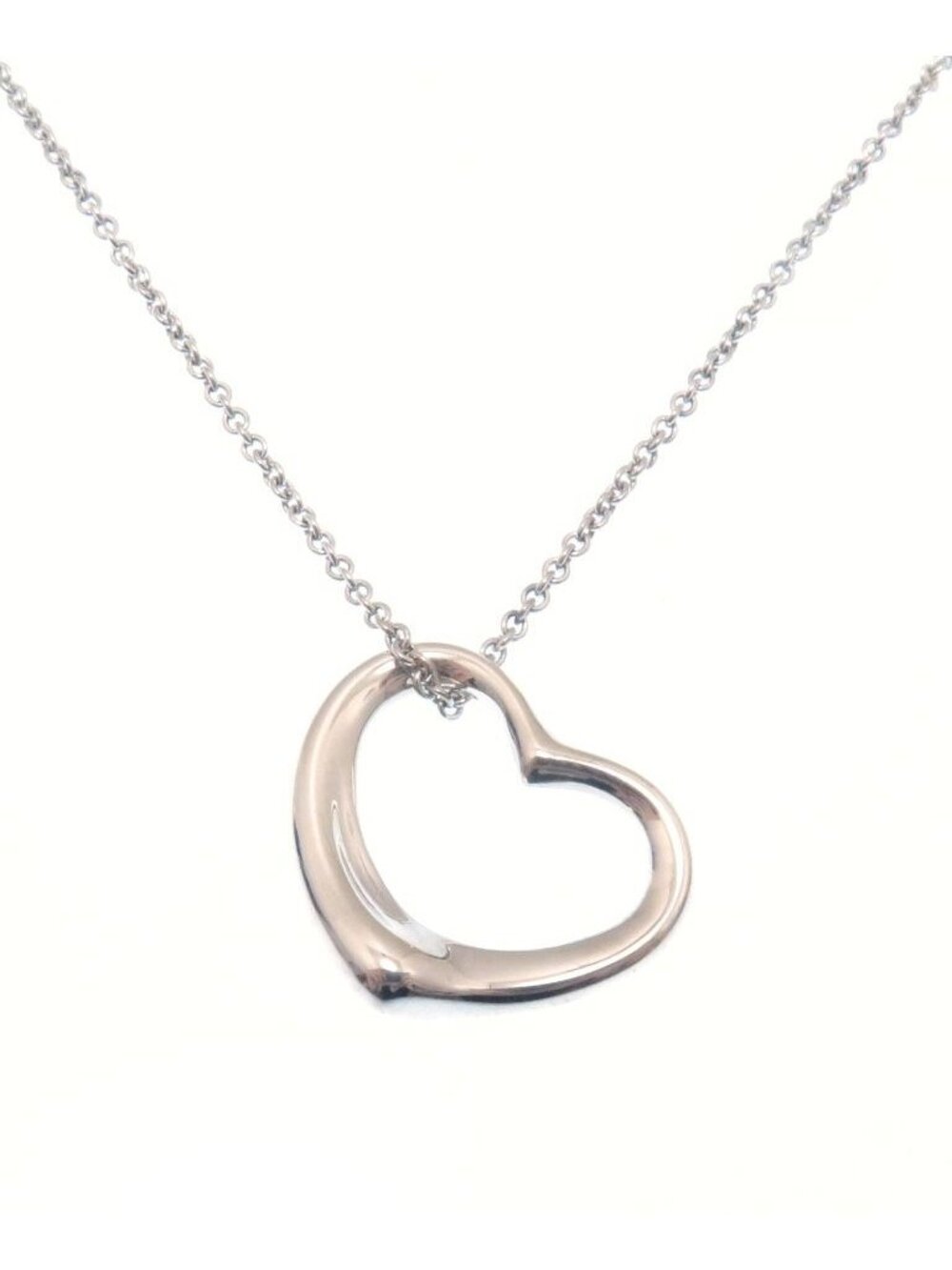 Tiffany & Co Open Heart NC Necklace Silver